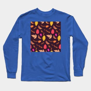 Autumn Leaves Dark Long Sleeve T-Shirt